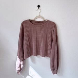 Cropped purple sweater top